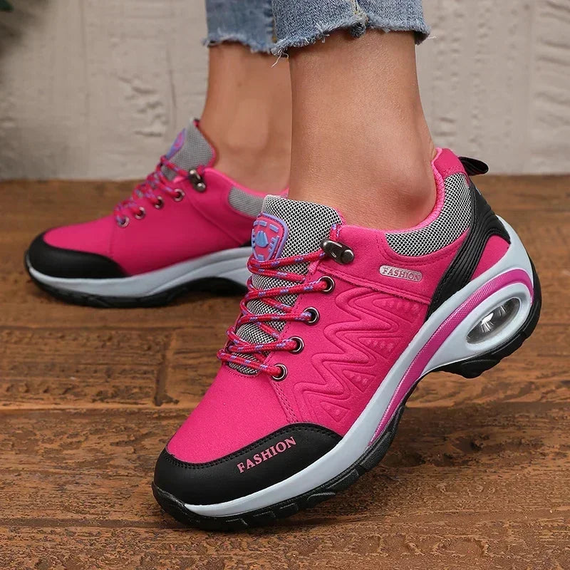 New Vulcanized Women's Shoes Fashionable Luxurious Design Breathable Platform Shoes Comfortable Outdoor Hiking Women's Sneakers