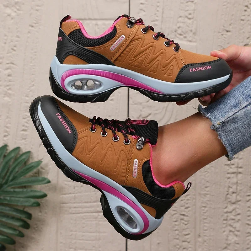 New Vulcanized Women's Shoes Fashionable Luxurious Design Breathable Platform Shoes Comfortable Outdoor Hiking Women's Sneakers