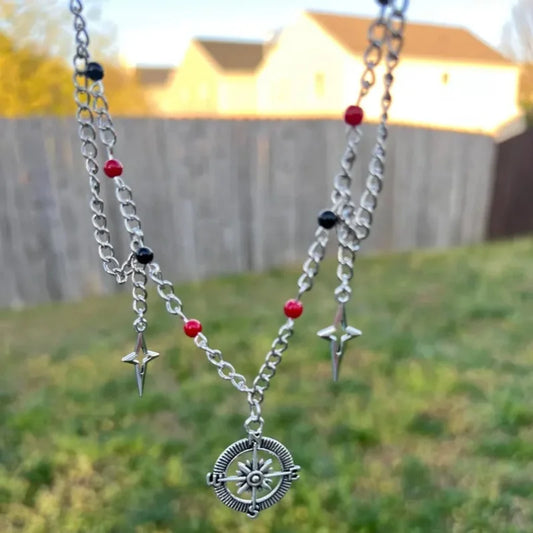 Classic American fashion jewelry | Stray Kids style necklace | Unique handmade pendant necklace | DominAte concert accessories