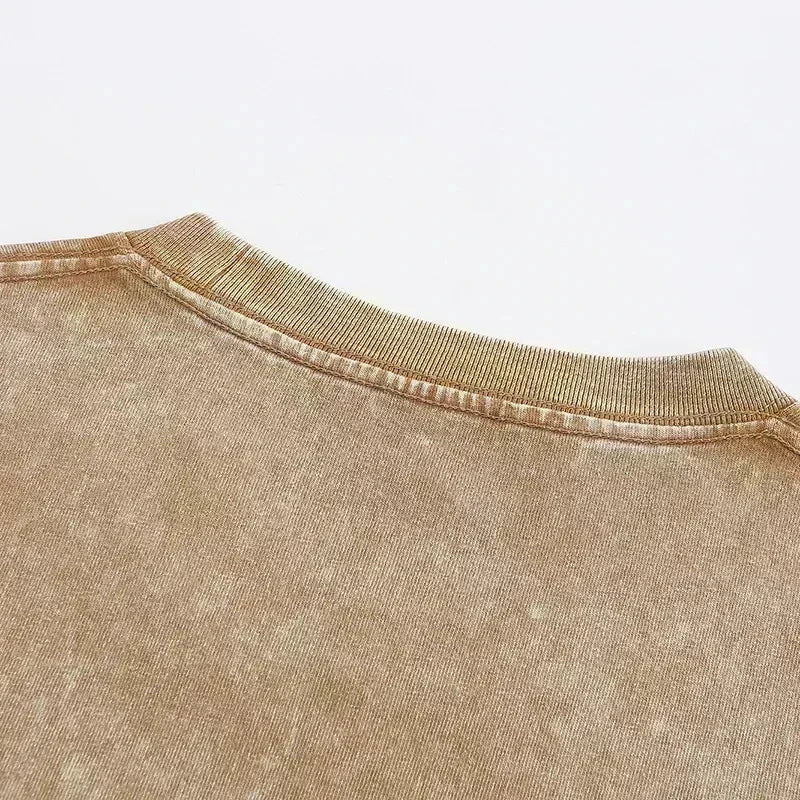 Dark Game Cartoon Fashion Series Washed Printing New Men's T-shirt Fashionable Men's Pattern T-shirt