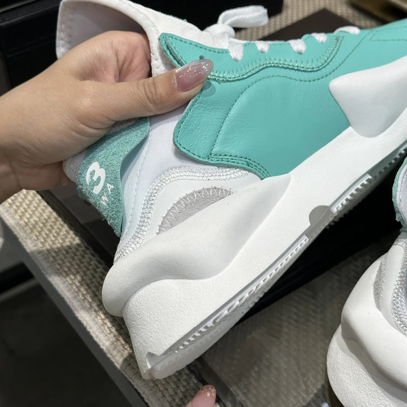 Handcrafed Casual Sneakers Man Platform Leather Canvas Sports Running Shoes Zip Upper Trainers Breathable Men Footwear Man Shoes