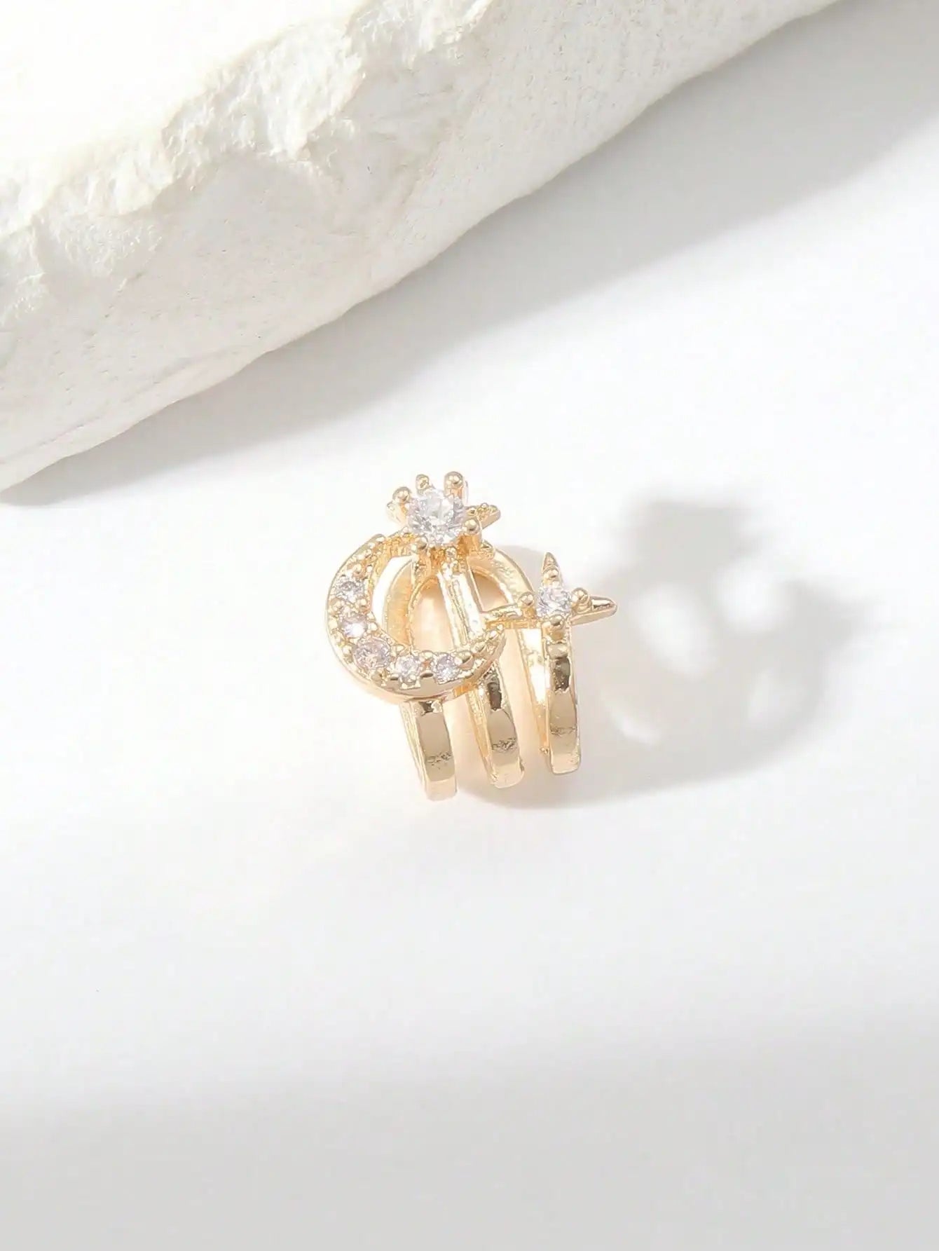 1 Pc Women's Fashion Moon-Shaped Non-Perforated Nose Clip - Festival Accessory