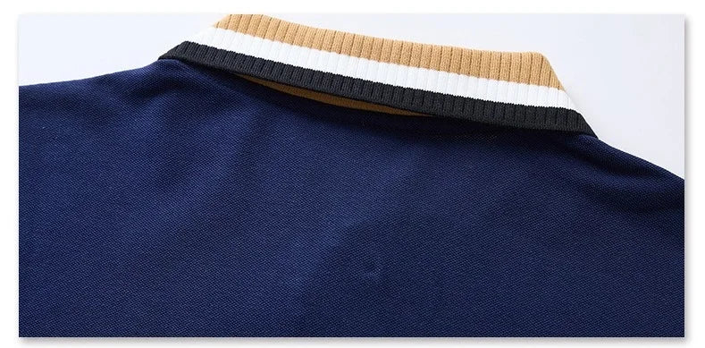 Men's Short-sleeved Tops Summer Casual Polo Shirt Lapel Solid Colour Business Men's Breathable Popular T-shirt Clothing